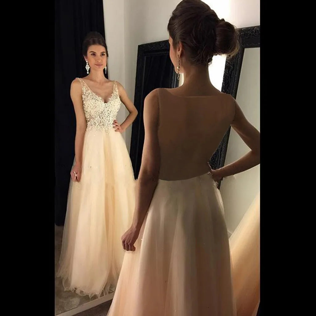 Debs Sleeveless V-Neck Dress
