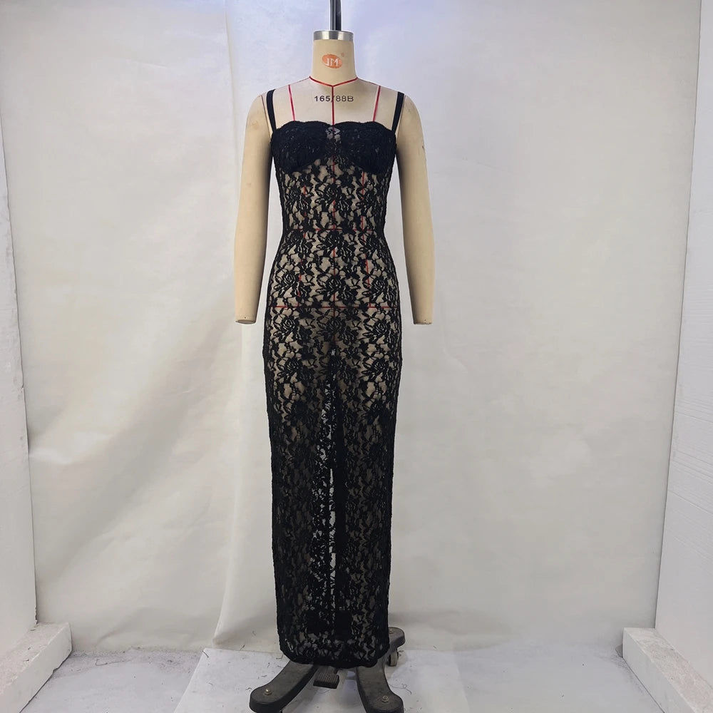 Debs Sleeveless Lace Dress