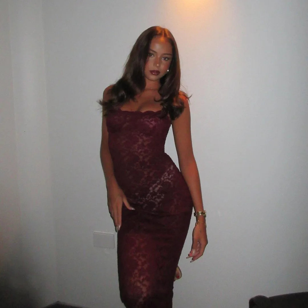 Debs Sleeveless Lace Dress