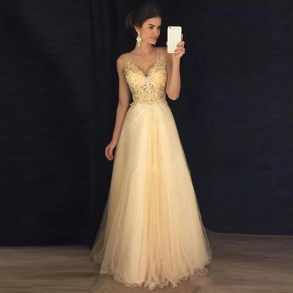 Debs Sleeveless V-Neck Dress
