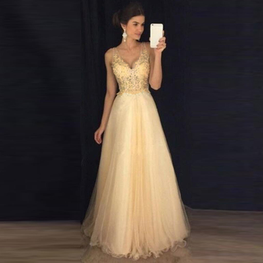 Debs Sleeveless V-Neck Dress