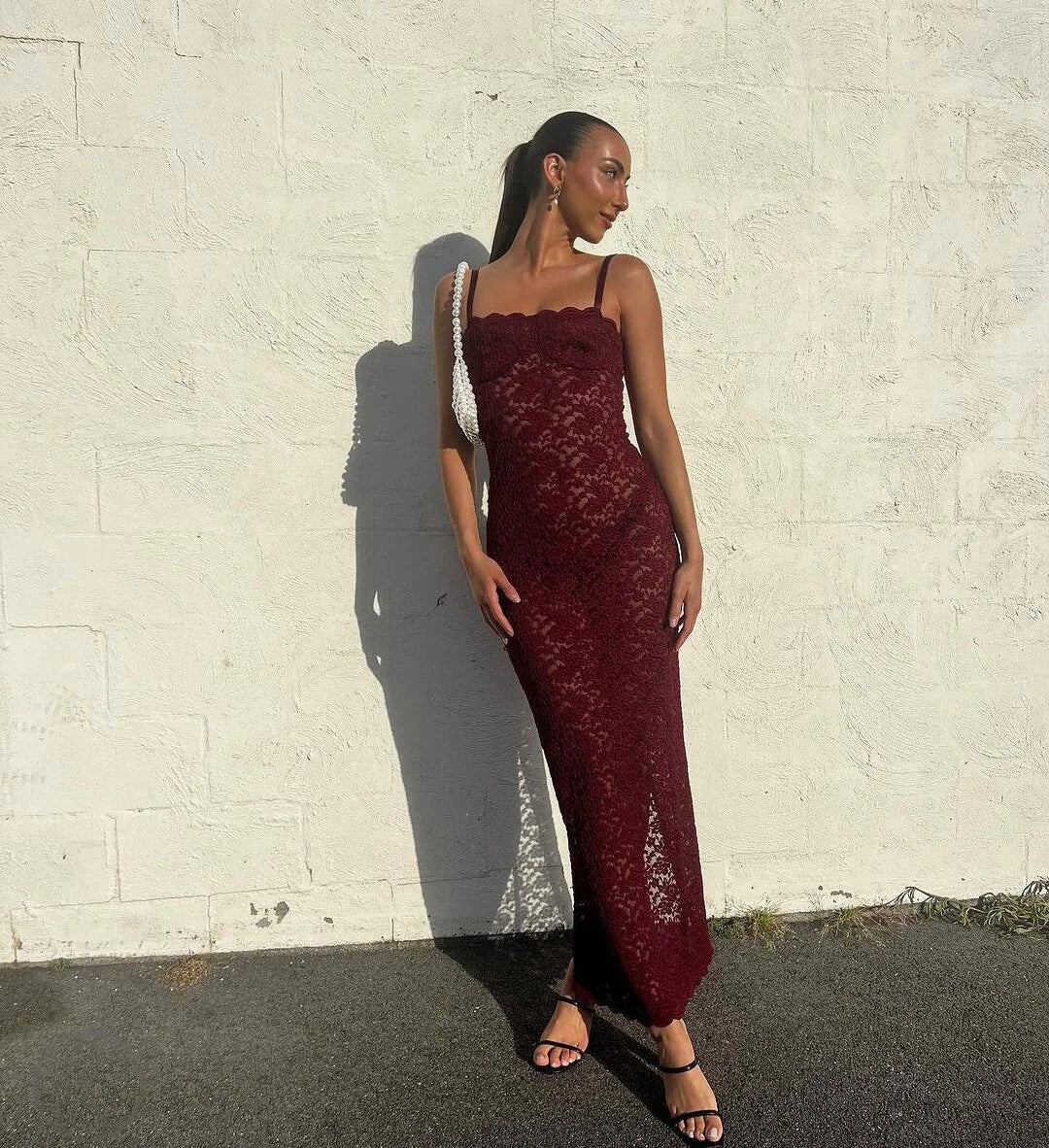 Debs Sleeveless Lace Dress
