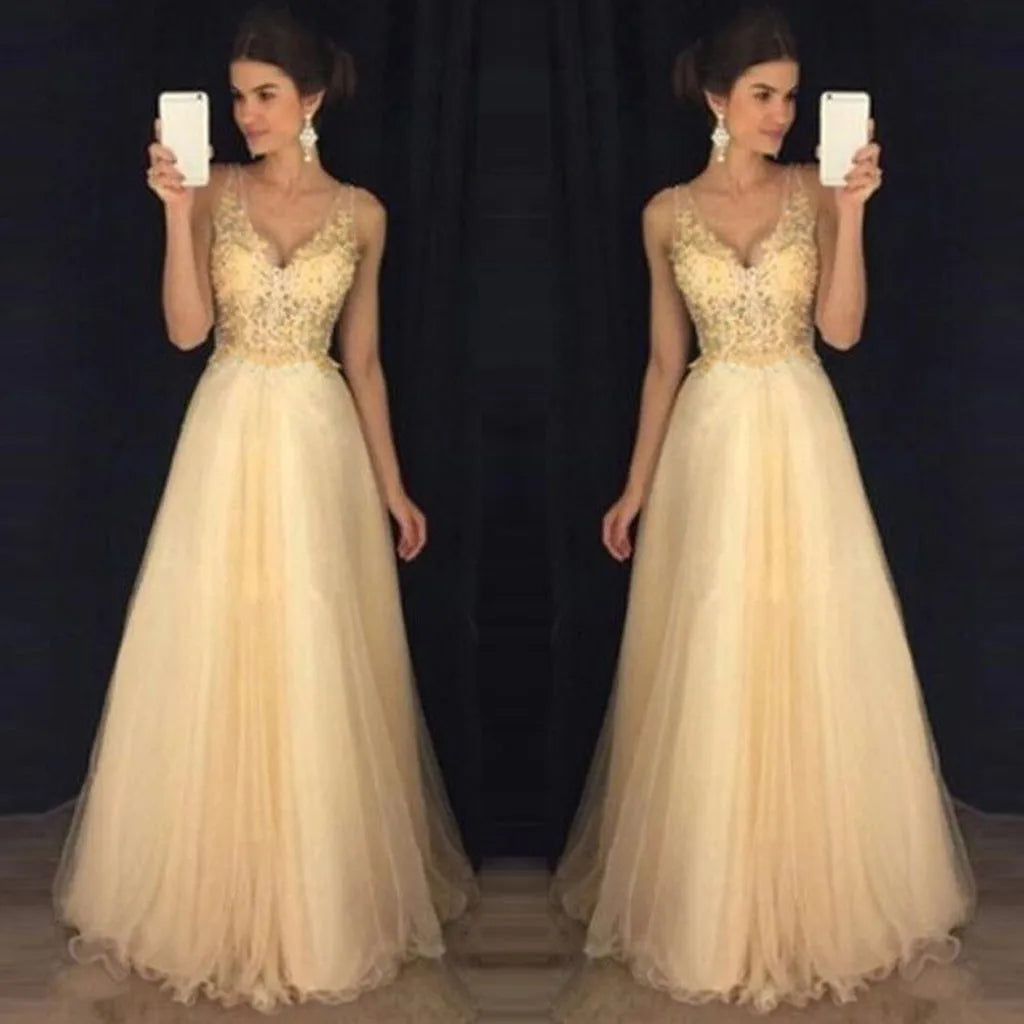 Debs Sleeveless V-Neck Dress
