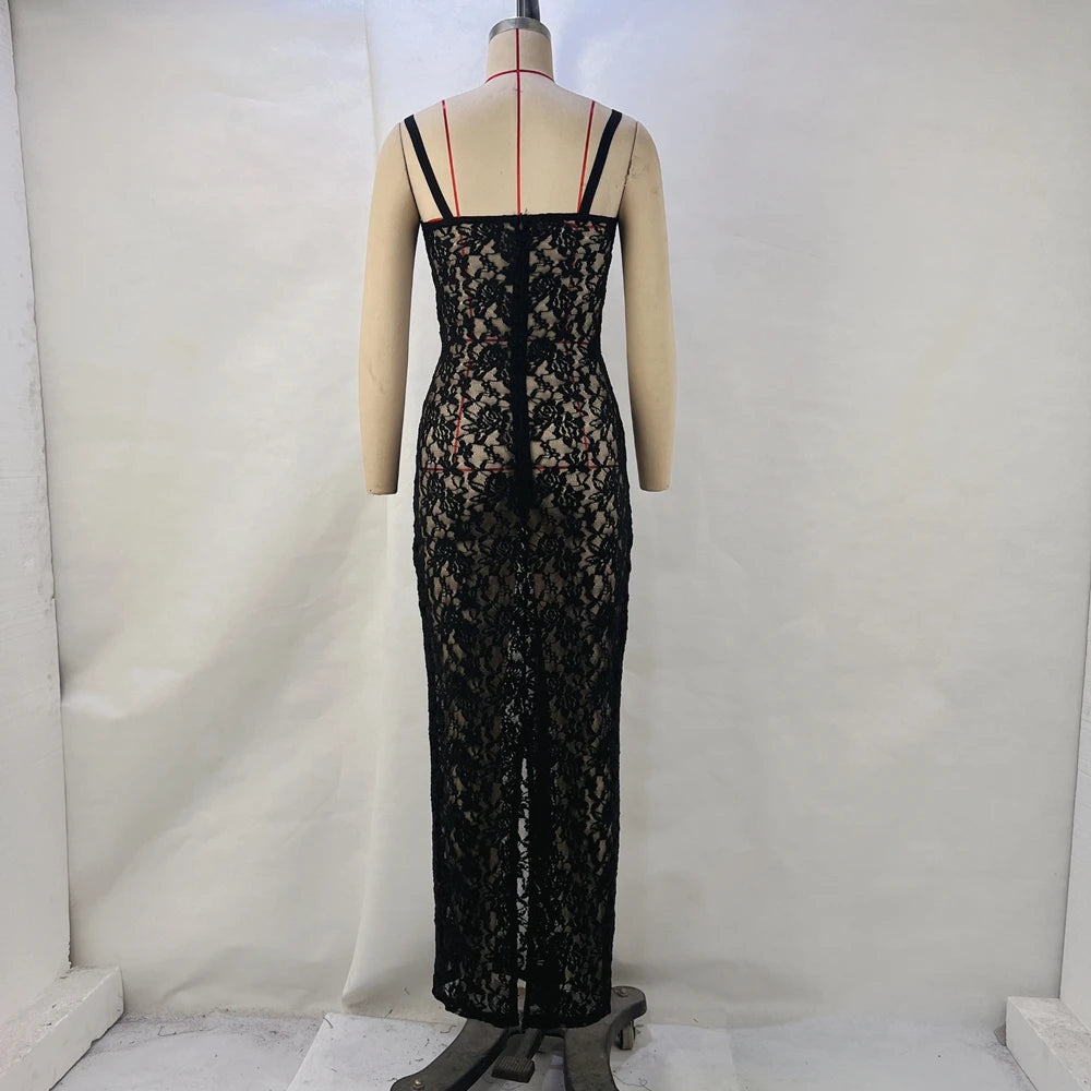 Debs Sleeveless Lace Dress