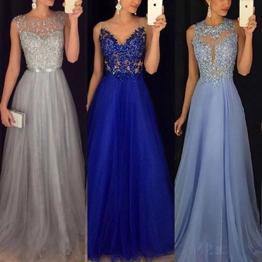 Debs Long Chiffon Lace Evening Dress
