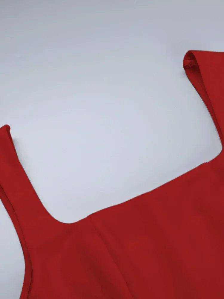 Debs Unique Square Neck Mini Dresses
