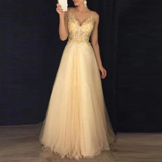 Debs Sleeveless V-Neck Dress