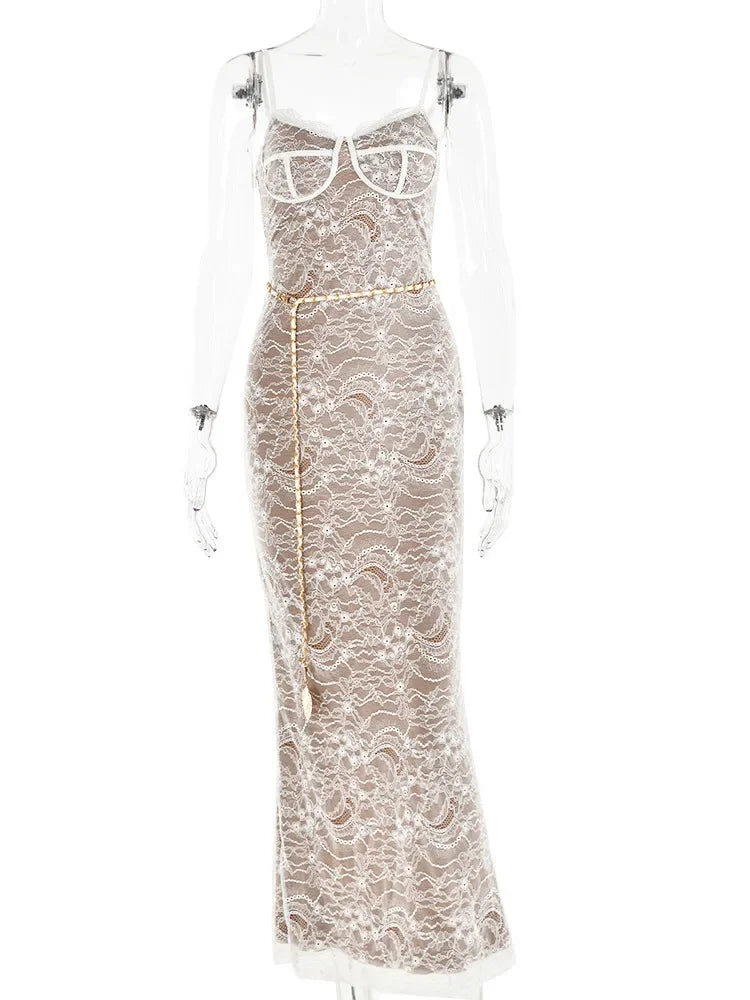 Debs Elegant Lace Maxi Dress