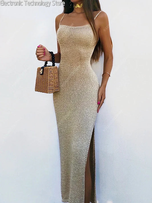 Debs High Split Backless Dress