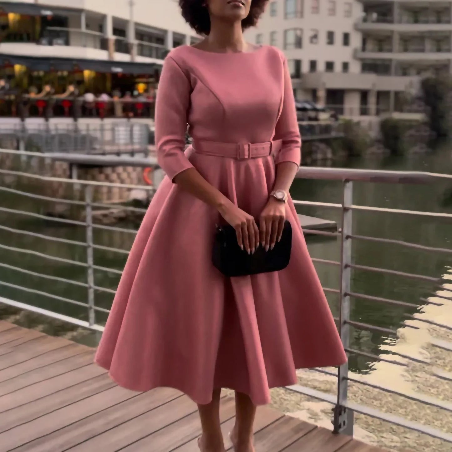 Women Vintage Retro Elegant Dress