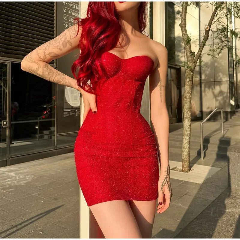 Debs Sexy Slim Fit Mini Strapless Dress