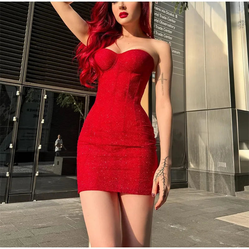 Debs Sexy Slim Fit Mini Strapless Dress