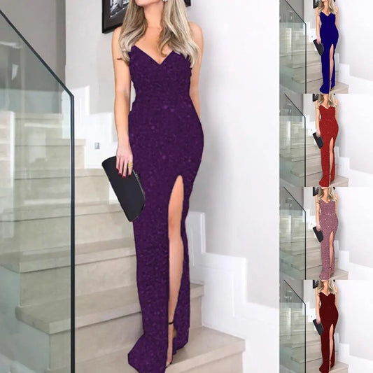 Debs Lightweight Side Split Floor-Length Dress