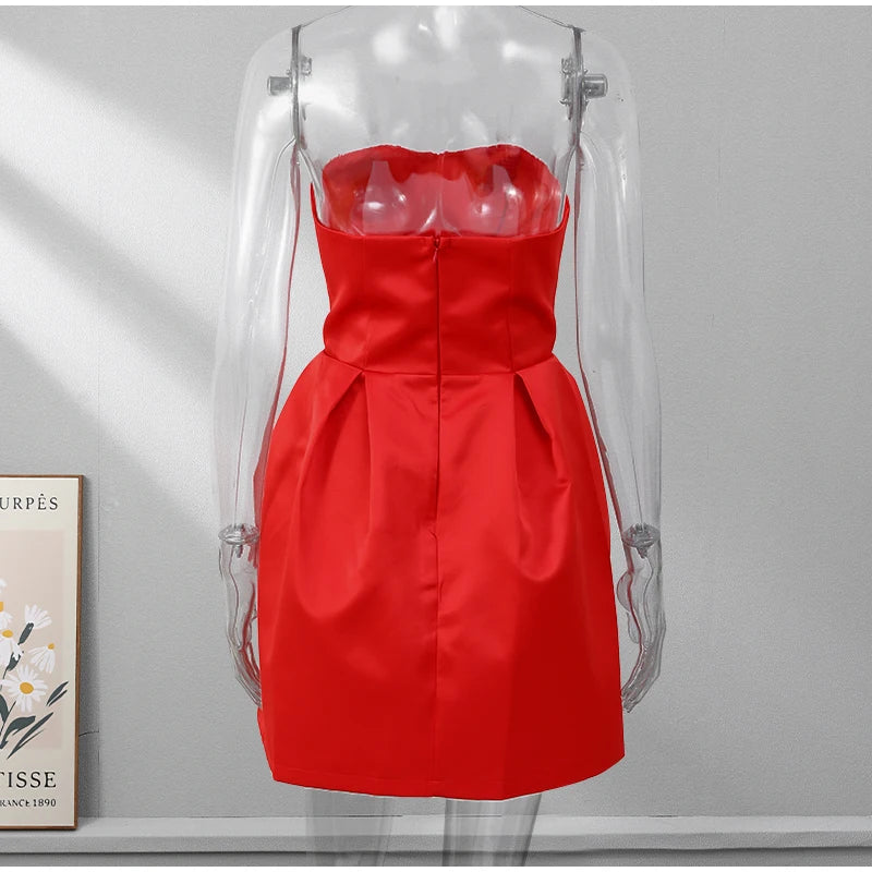 Debs Sexy Slim Fit Mini Strapless Dress