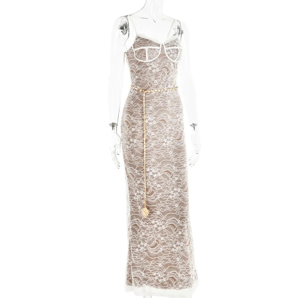 Debs Elegant Lace Maxi Dress