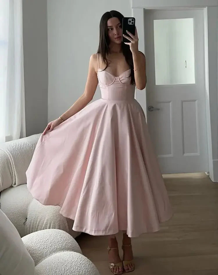 Debs Double Layer Mesh Vintage Midi Dress
