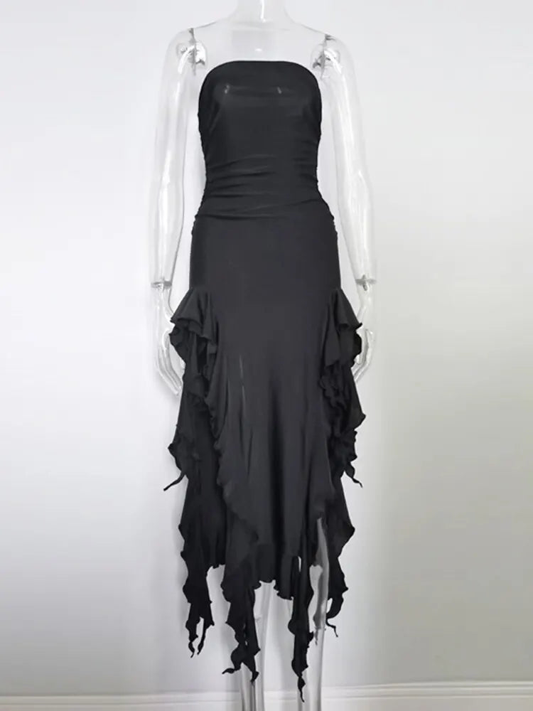 Debs Elegant Ruffles Maxi Dress