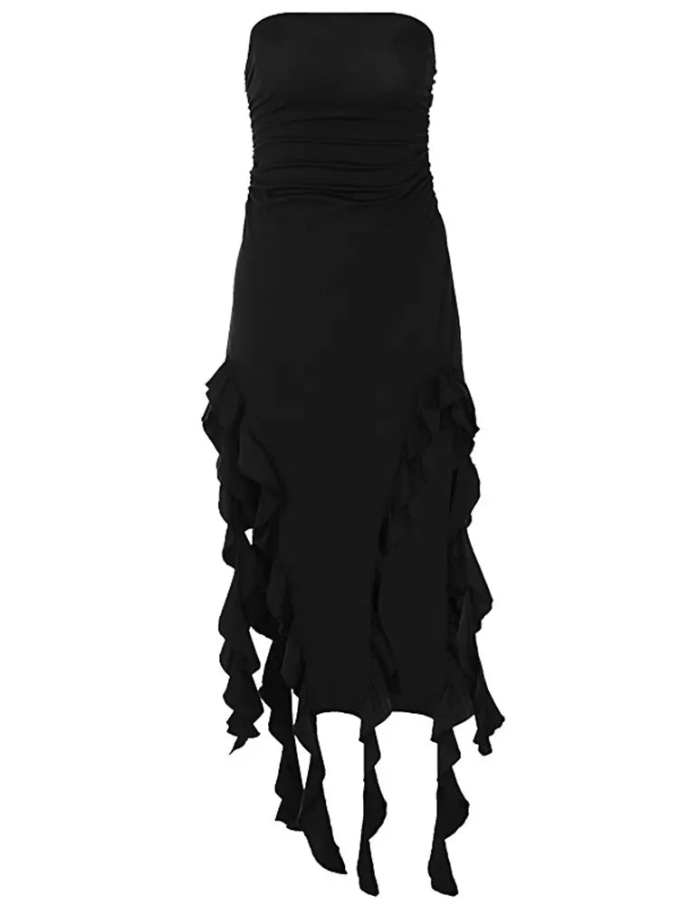 Debs Elegant Ruffles Maxi Dress