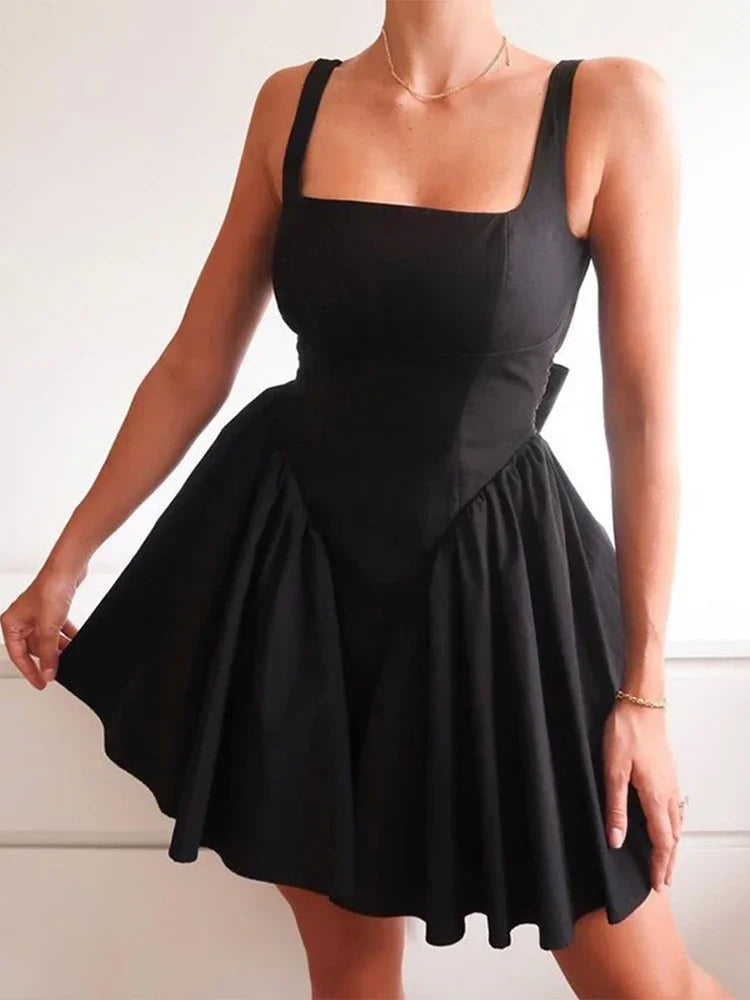 Debs Unique Square Neck Mini Dresses