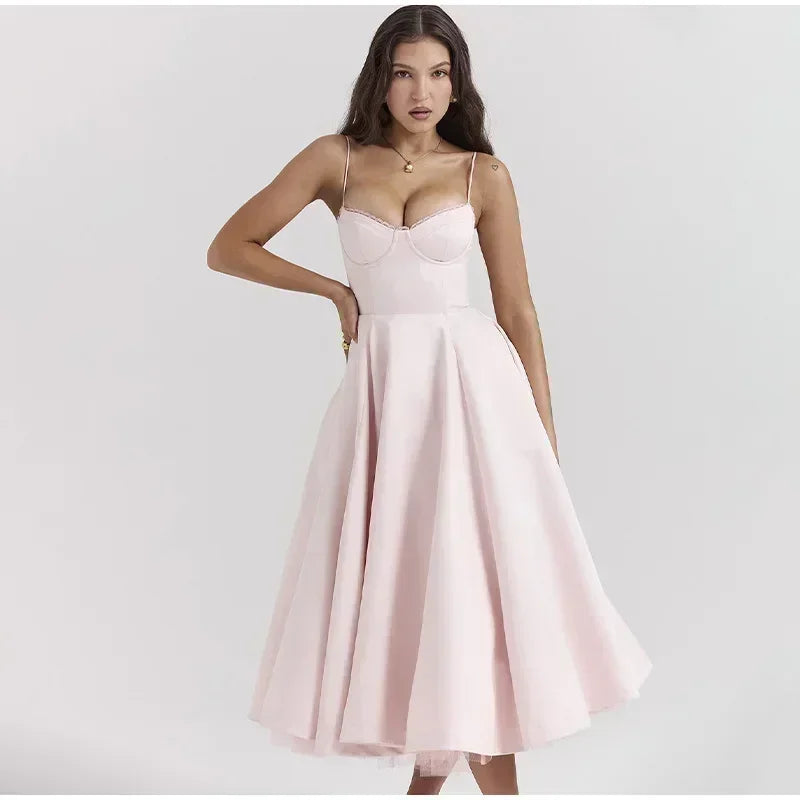 Debs Double Layer Mesh Vintage Midi Dress
