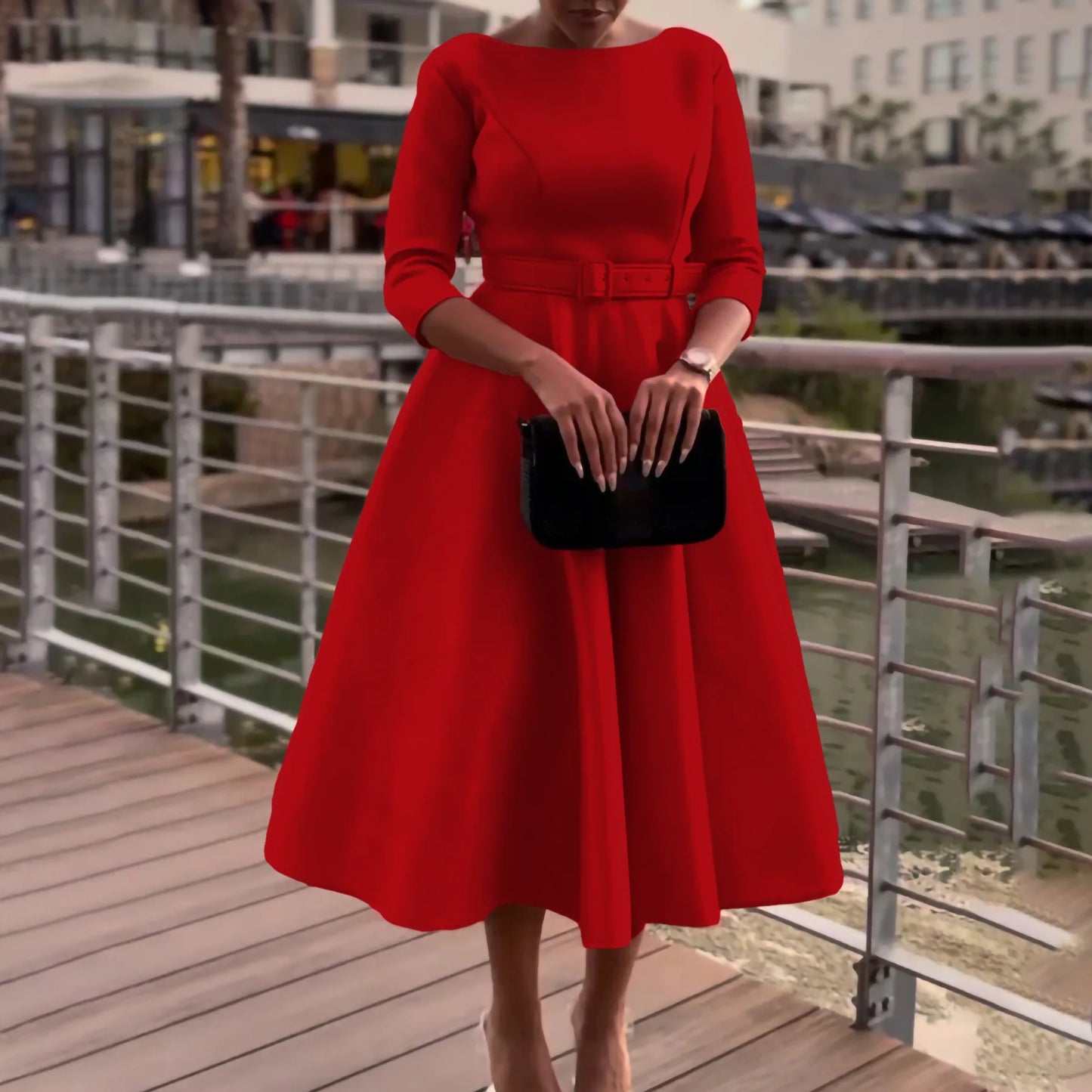 Women Vintage Retro Elegant Dress