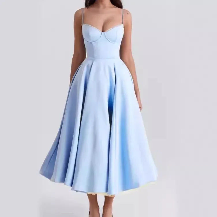 Debs Double Layer Mesh Vintage Midi Dress