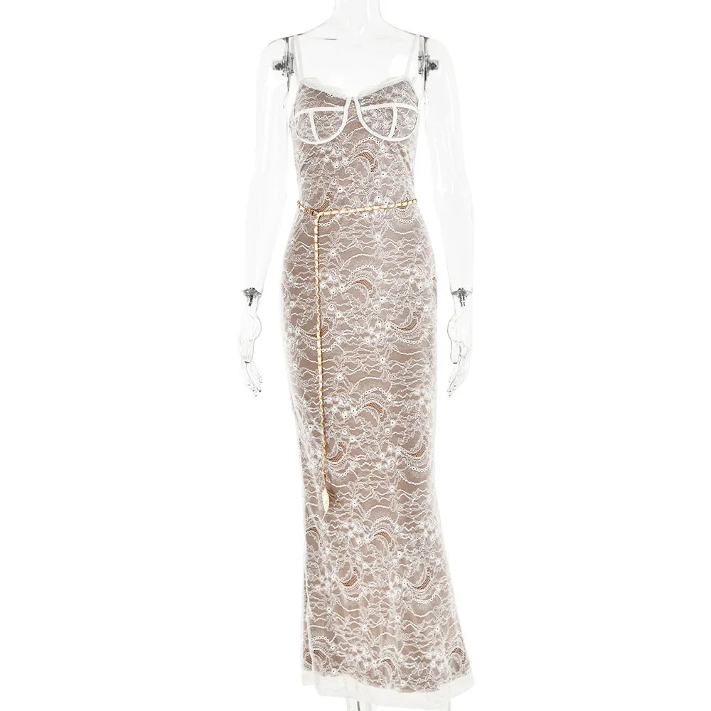 Debs Elegant Lace Maxi Dress