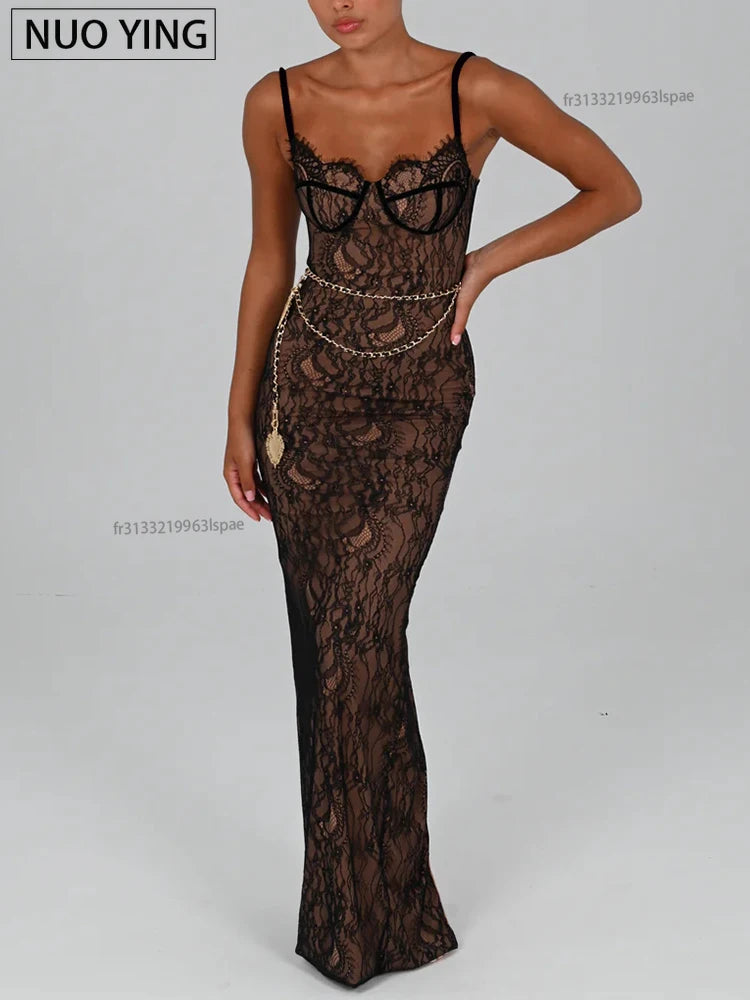 Debs Elegant Lace Maxi Dress