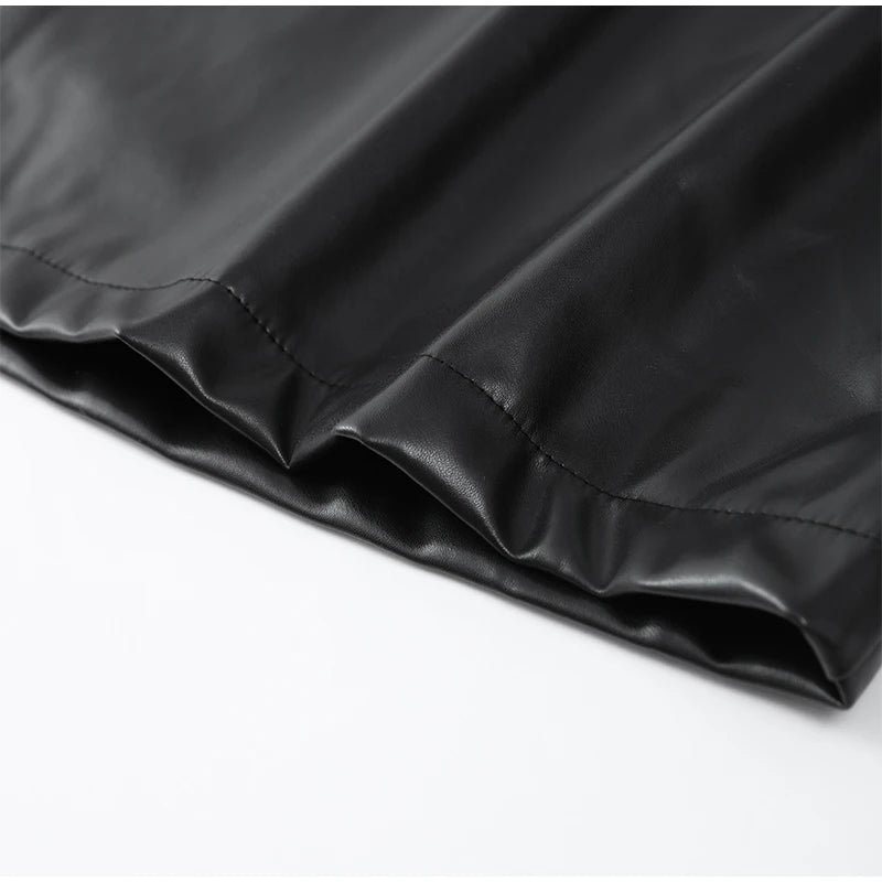 Debs Sexy Pu Leather Strapless Dress
