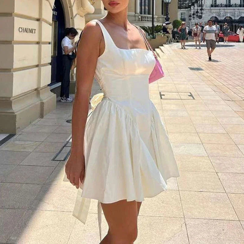 Debs Unique Square Neck Mini Dresses