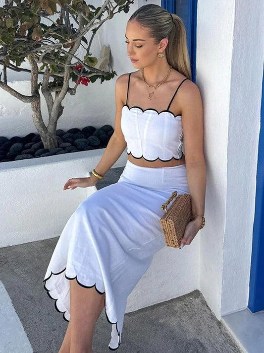 Debs Maxi Skirt and Crop Top Set